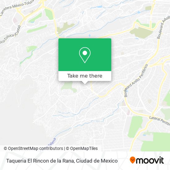 Mapa de Taqueria El Rincon de la Rana