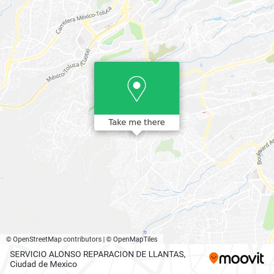 SERVICIO ALONSO REPARACION DE LLANTAS map