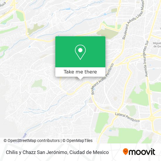 Chilis y Chazz San Jerónimo map