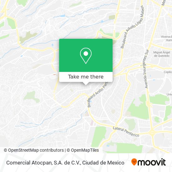 Mapa de Comercial Atocpan, S.A. de C.V.