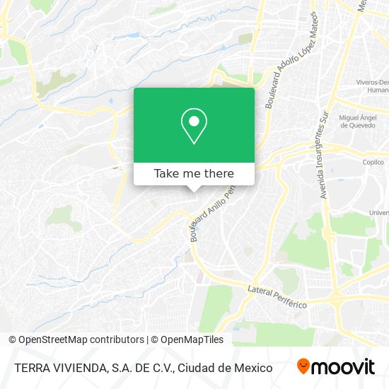 TERRA VIVIENDA, S.A. DE C.V. map