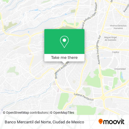 Banco Mercantil del Norte map