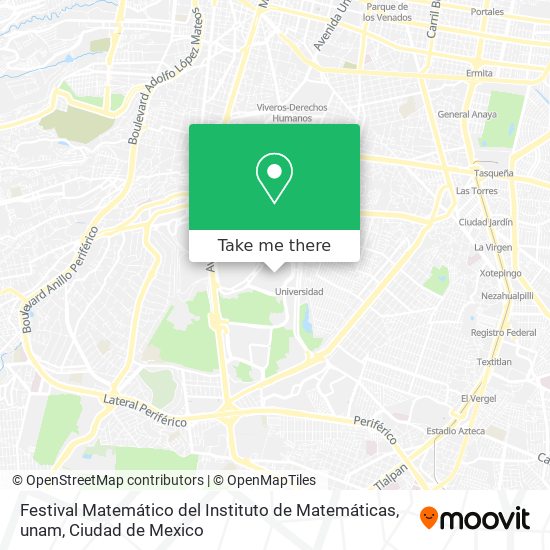 Festival Matemático del Instituto de Matemáticas, unam map