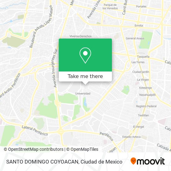 Mapa de SANTO DOMINGO COYOACAN