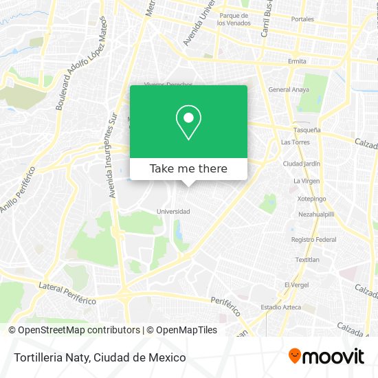 Mapa de Tortilleria Naty
