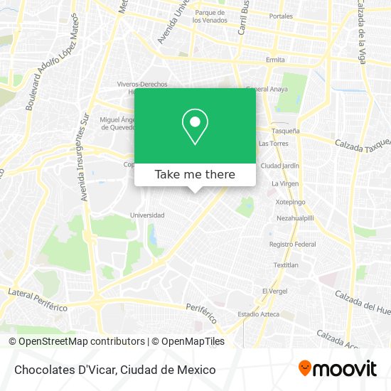 Chocolates D'Vicar map