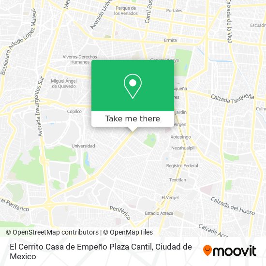 Mapa de El Cerrito Casa de Empeño Plaza Cantil