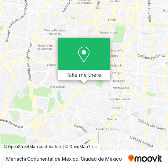 Mariachi Continental de Mexico map