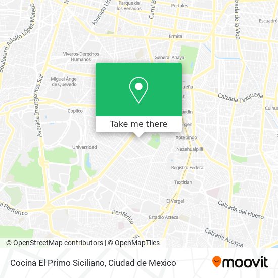 Mapa de Cocina El Primo Siciliano