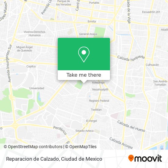 Mapa de Reparacion de Calzado