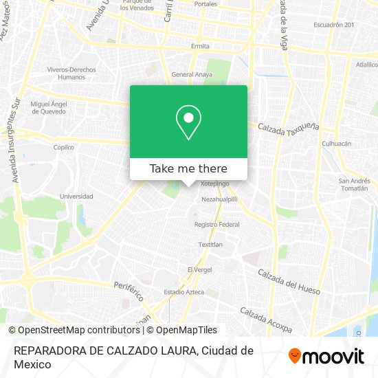 Mapa de REPARADORA DE CALZADO LAURA