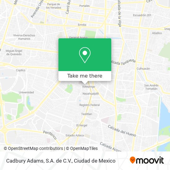 Mapa de Cadbury Adams, S.A. de C.V.
