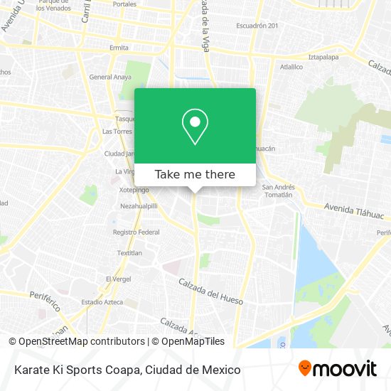 Karate Ki Sports Coapa map