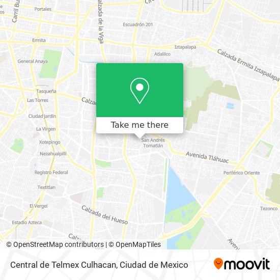 Mapa de Central de Telmex Culhacan