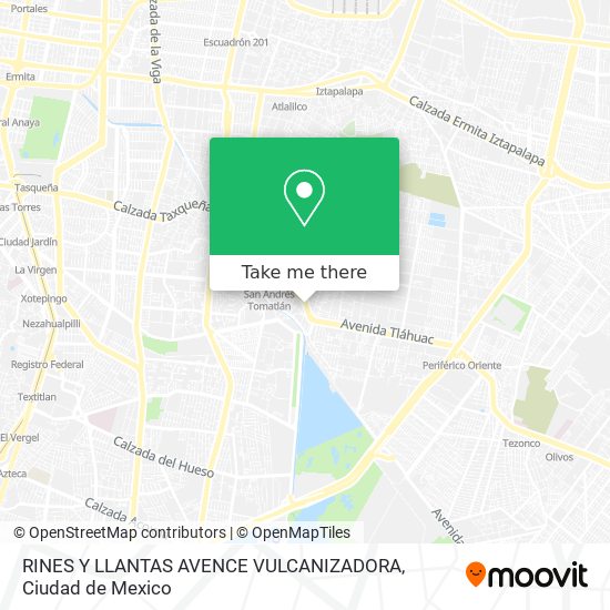 RINES Y LLANTAS AVENCE VULCANIZADORA map