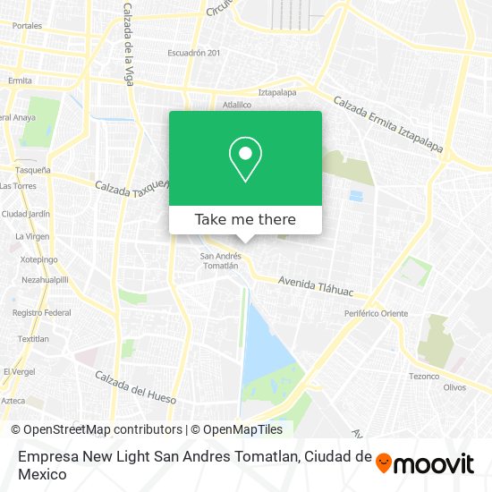 Mapa de Empresa New Light San Andres Tomatlan