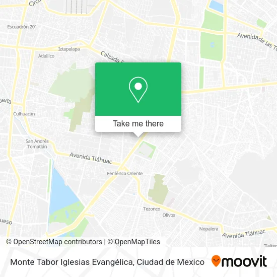 Mapa de Monte Tabor Iglesias Evangélica