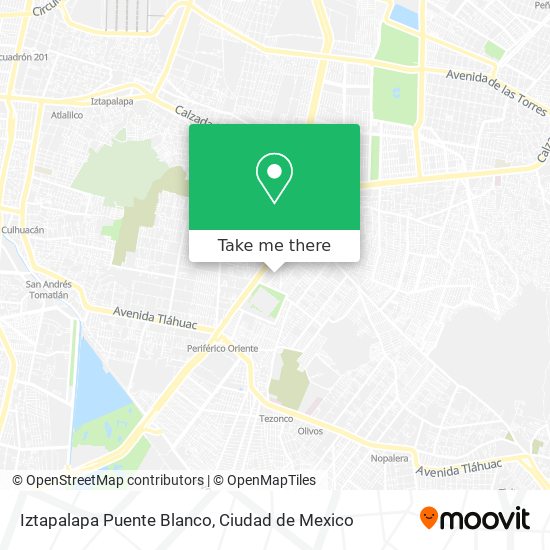 Iztapalapa Puente Blanco map