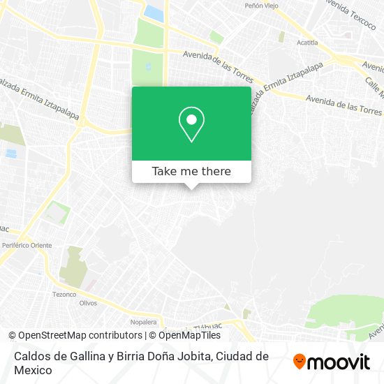 Mapa de Caldos de Gallina y Birria Doña Jobita