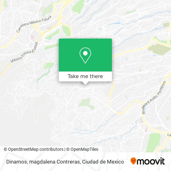 Mapa de Dinamos, magdalena Contreras