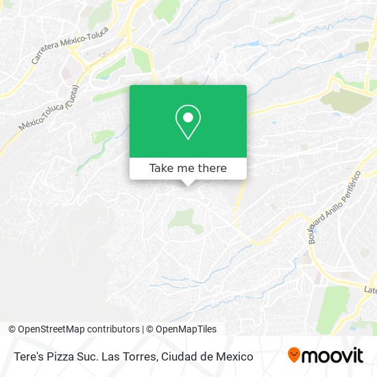 Mapa de Tere's Pizza Suc. Las Torres