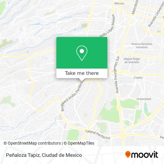 Peñaloza Tapiz map