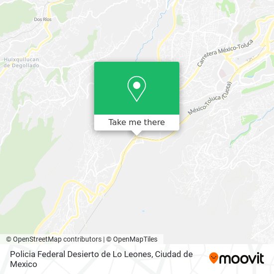 Policia Federal Desierto de Lo Leones map