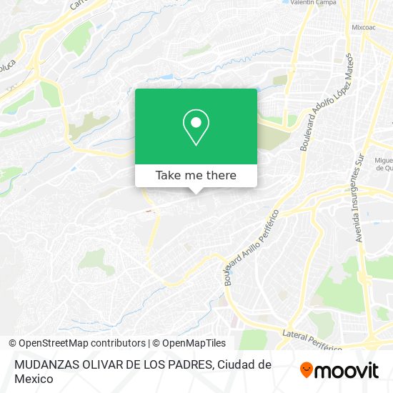 Mapa de MUDANZAS OLIVAR DE LOS PADRES