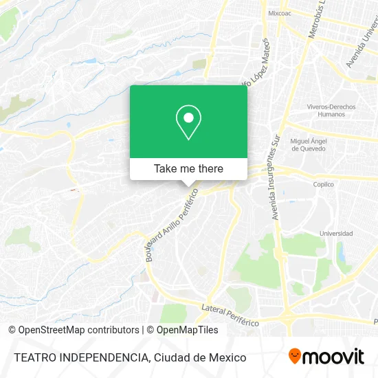 TEATRO INDEPENDENCIA map