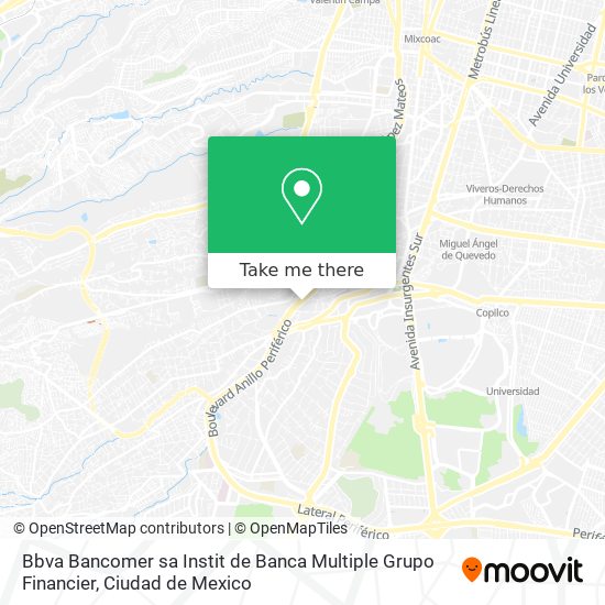 Bbva Bancomer sa Instit de Banca Multiple Grupo Financier map