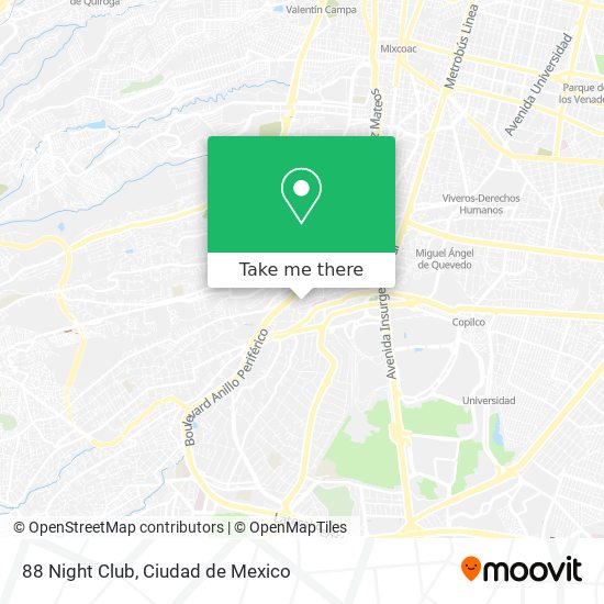 Mapa de 88 Night Club