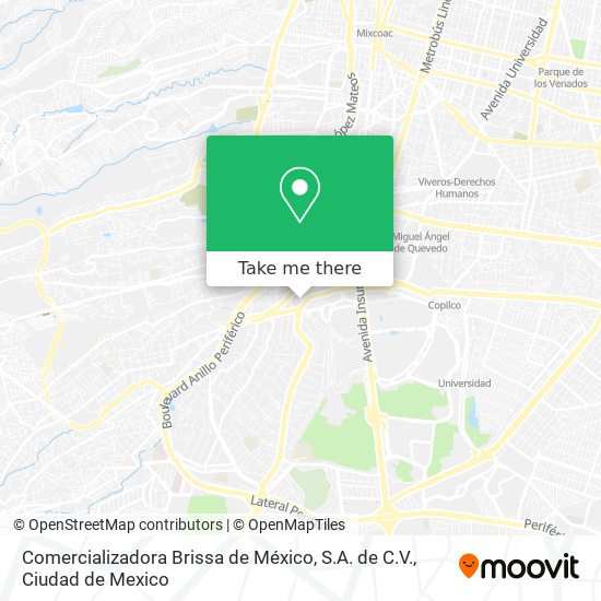 Mapa de Comercializadora Brissa de México, S.A. de C.V.