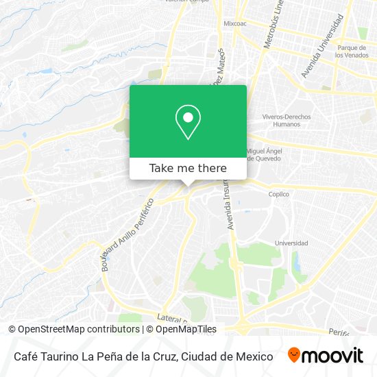 Mapa de Café Taurino La Peña de la Cruz