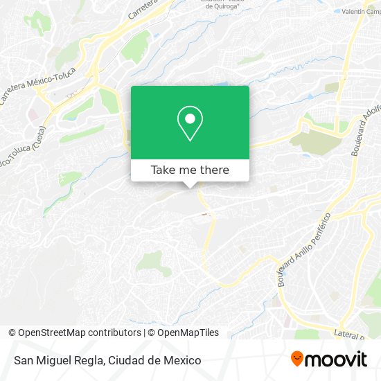 San Miguel Regla map