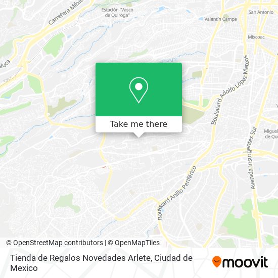 Mapa de Tienda de Regalos Novedades Arlete