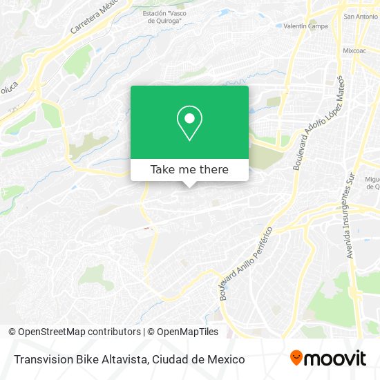 Mapa de Transvision Bike Altavista