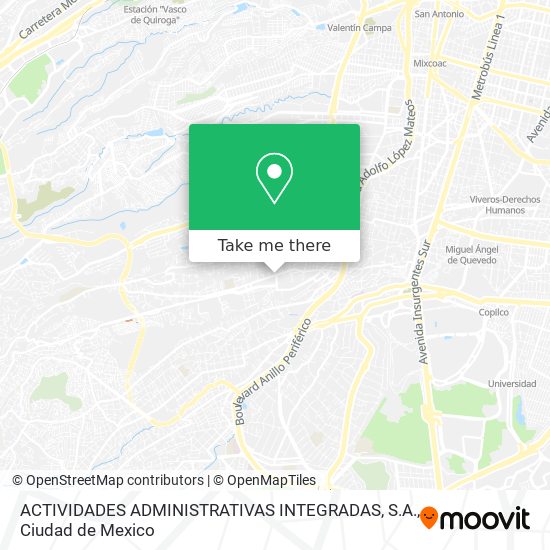 ACTIVIDADES ADMINISTRATIVAS INTEGRADAS, S.A. map