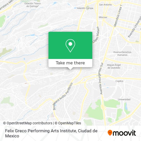 Felix Greco Performing Arts Institute map