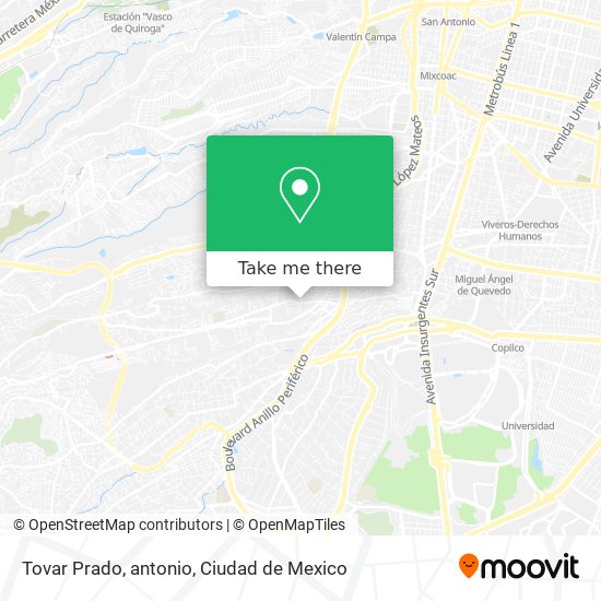 Tovar Prado, antonio map