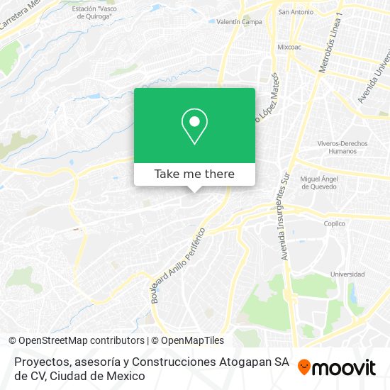 Proyectos, asesoría y Construcciones Atogapan SA de CV map