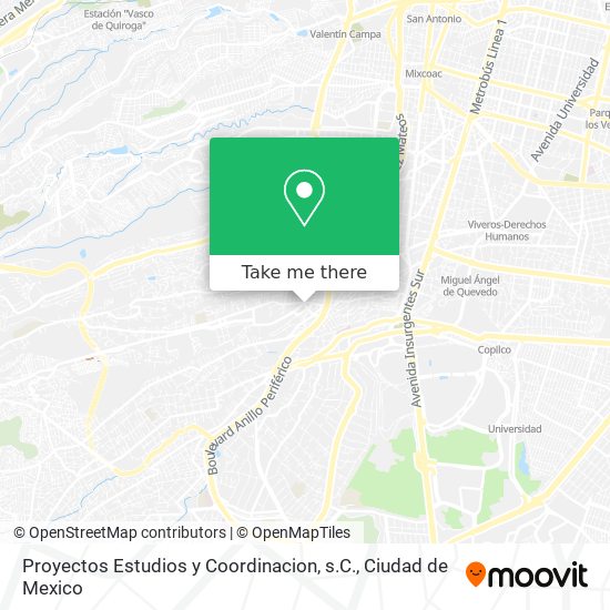 Proyectos Estudios y Coordinacion, s.C. map