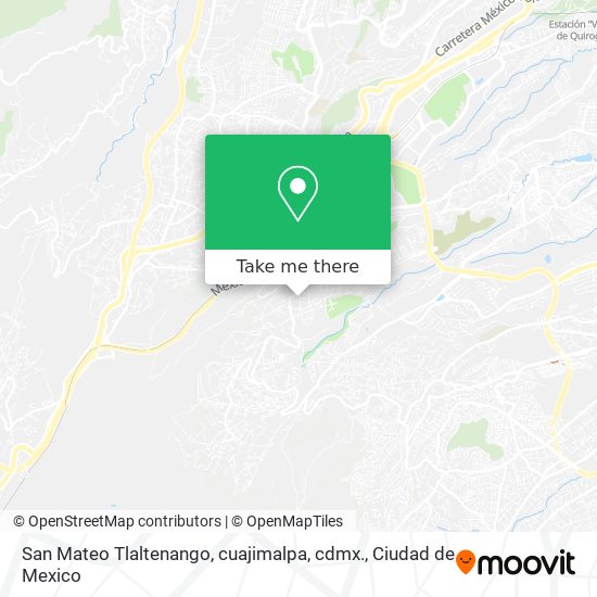 San Mateo Tlaltenango, cuajimalpa, cdmx. map