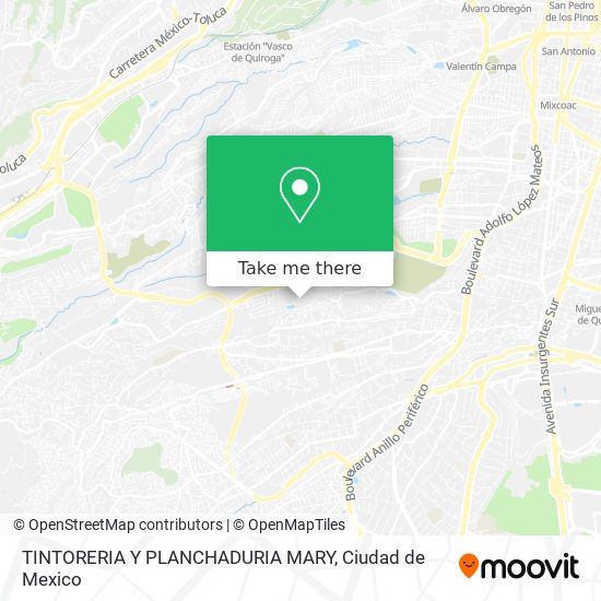 TINTORERIA Y PLANCHADURIA MARY map