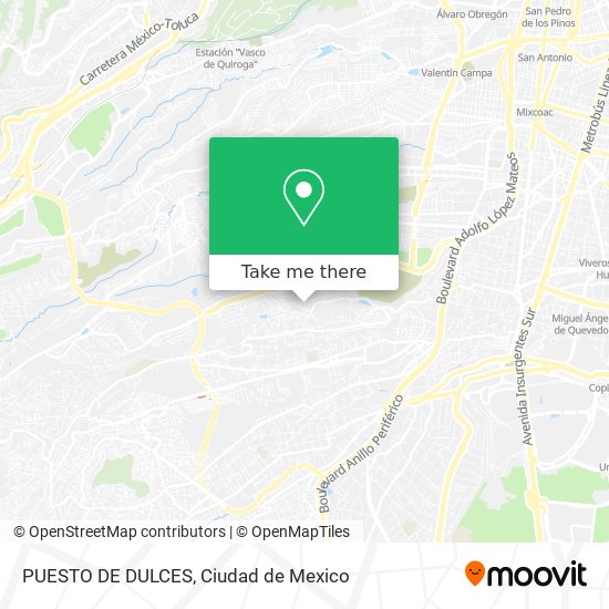 PUESTO DE DULCES map