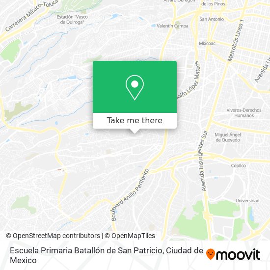 Escuela Primaria Batallón de San Patricio map