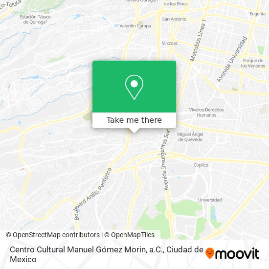 Mapa de Centro Cultural Manuel Gómez Morin, a.C.