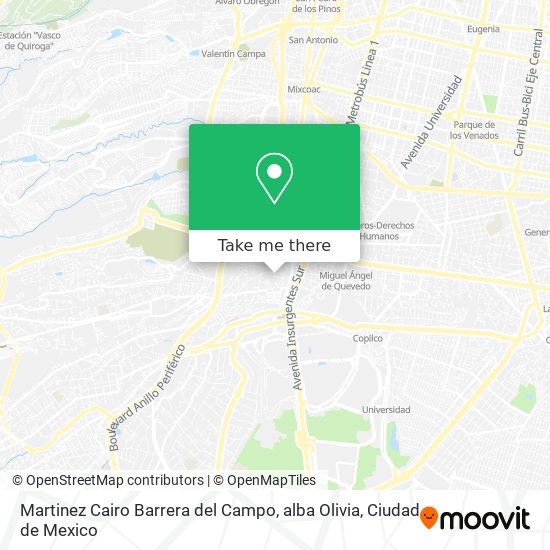 Martinez Cairo Barrera del Campo, alba Olivia map