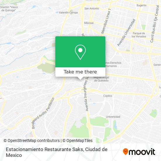 Estacionamiento Restaurante Saks map