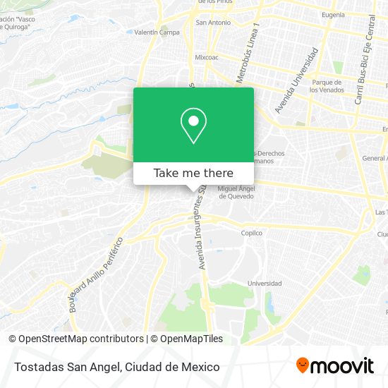 Mapa de Tostadas San Angel