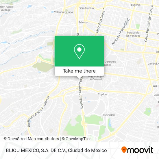 Mapa de BIJOU MÉXICO, S.A. DE C.V.